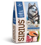 Сухой корм для собак с повышенной активностью SIRIUS три мяса с овощами, 2 кг