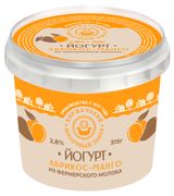 Йогурт «Киржачский молочный завод» абрикос-манго 2,8% БЗМЖ, 315 г