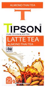 Чай черный Tipson Латте Миндальный Шри-Ланка, 25 пакетиков