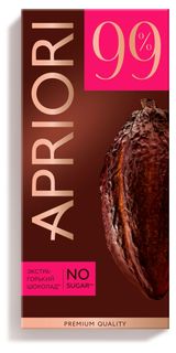 Шоколад горький «АПРИОРИ» Экстра no sugar 99%, 85 г