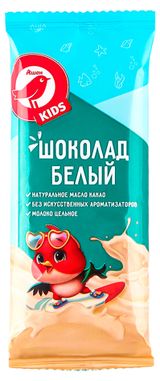 Шоколад белый АШАН Красная птица Kids, 40 г