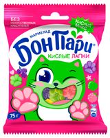 Мармелад жевательный «Бон Пари» Кислые лапки, 75 г