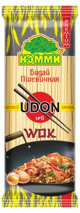 Лапша пшеничная «КЭММИ» Udon для WOK №6 Казахстан, 250 г
