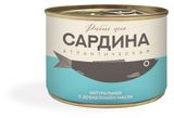 Сардина «Рыбное меню» атлантическая натуральная с добавлением масла, 250 г