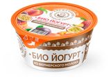 Биойогурт фермерский «Киржачский молочный завод» персик маракуйя 2% БЗМЖ, 120 г