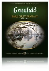 Чай черный Greenfield Earl Grey Fantasy с ароматом бергамота в пакетиках, 100х2 г