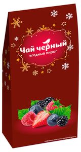 Чай черный АШАН Красная птица Ягодный пирог, 50 г