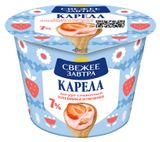 Йогурт «Свежее Завтра» Сливочный с клубникой и печеньем 7%, 180 г
