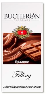 Шоколад молочный BUCHERON Filling с начинкой пралине, 85 г