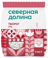 Творог рассыпчатый «Северная долина» 9% БЗМЖ, 300 г