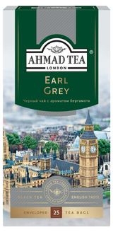 Чай черный Ahmad Tea Earl Grey в пакетиках, 25х2 г