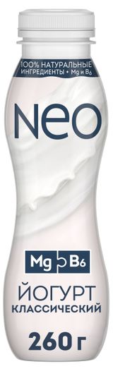 Йогурт питьевой Neo классический 1,8% БЗМЖ, 260 г