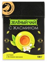 Чай зеленый АШАН Золотая птица с жасмином Шри-Ланка, 100 г