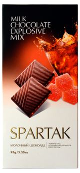 Шоколад молочный «Спартак» взрывной микс, 95 г