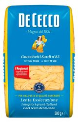 Макаронные изделия De Cecco Gnocchetti Sardi Ньоккетти Сарди №83 Италия, 500 г