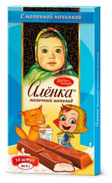 Шоколад молочный «Аленка» с молочной начинкой, 90 г