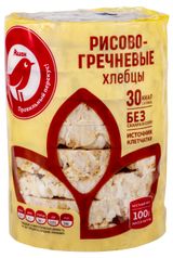 Хлебцы АШАН Красная птица рисово-гречневые без сахара и соли 30 шт, 100 г