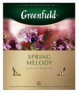 Чай черный Greenfield Spring Melody с чабрецом и мятой в пакетиках, 100 шт