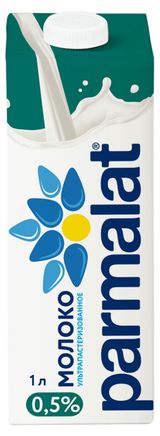 Молоко ультрапастеризованное Parmalat стерилизованное 0,5% БЗМЖ, 1 л