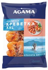 Креветки XXL варено-мороженные Agama Королевская №5 неразделанные, 700 г