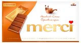 Шоколад Merci молочный с ореховым кремом, 112 г