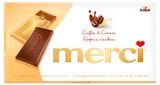 Шоколад Merci молочный кофе и сливки, 100 г