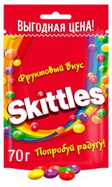 Драже Skittles в разноцветной глазури, 70 г