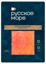 Семга «Русское море» слабосоленая филе-ломтики, 120 г