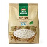 Творог рассыпчатый обезжиренный «Село Зеленое» со структурой зерна в пакете 0.5% БЗМЖ, 500 г