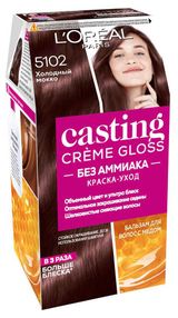 Изображение товара Краска-уход для волос L'Oreal Paris Casting Creme Gloss Холодный мокко тон 5102, 180 мл