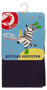 Изображение товара Колготки детские АШАН Красная птица темно-синие, р.140/146