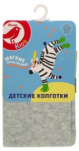 Изображение товара Колготки детские АШАН Красная птица серые, р.134/140