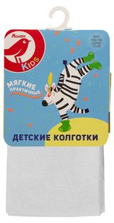 Изображение товара Колготки детские АШАН Красная птица белые, р.110/116