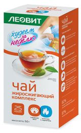 Изображение товара Чай «ЛЕОВИТ» Худеем за неделю жиросжигающий комплекс, 50 г