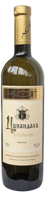 Изображение товара Вино «ACT» Цинандали белое сухое Грузия, 0,75 л