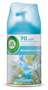 Изображение товара Сменный баллон для освежителя воздуха AirWick Pure Весеннее настроение, 250 мл
