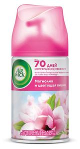 Изображение товара Сменный баллон для освежителя воздуха AirWick Магнолия и цветущая вишня, 250 мл