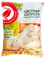 Изображение товара Овощная смесь Капуста цветная АШАН Красная птица замороженная, 400 г