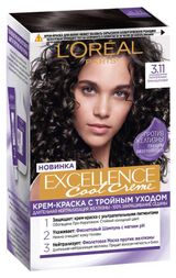 Изображение товара Крем-краска для волос L’Oréal Paris Excellence Cool Crème Ультрапепельный темно-каштановый тон 3.11, 192 мл