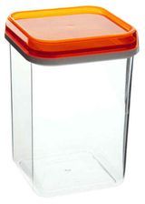 Изображение товара Банка для сыпучих продуктов «Полимербыт» квадратная, 1,2 л