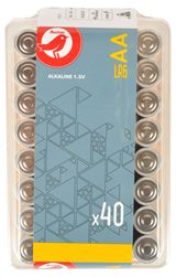 Изображение товара Батарейка АШАН Красная птица алкалиновая типоразмера АА, 40 шт
