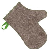 Изображение товара Рукавица для бани и сауны «ГлавБаня» войлочная серая