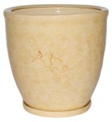Изображение товара Горшок Кедр керамический бежевый с поддоном Ø30х30 см, 14 л
