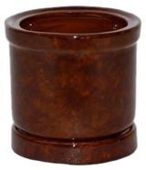 Изображение товара Горшок Цилиндр керамический коричневый с поддоном Ø19х21 см, 6,5 л