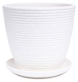 Изображение товара Горшок керамический Халва-А белый без поддона, Ø18 см
