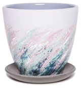 Изображение товара Горшок Живопись керамический сиреневый Ø15 см