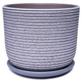 Изображение товара Горшок Лоза-А керамический бело-серый Ø19 см
