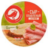 Изображение товара Сыр плавленый с ветчиной порционный АШАН Красная птица треугольники 50% БЗМЖ, 130 г