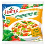 Изображение товара Овощная суповая смесь Президенский суп Hortex капуста белокочанная томаты сельдерей лук перец болгарский замороженная, 400 г