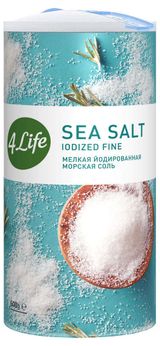 Изображение товара Соль пищевая 4Life морская йодированная мелкая, 500 г